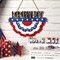 4th of July Decorations Patriotic Door Sign Wooden Memorial Day Wreath Red White Blue American Flag Door Hanger Independence Day Decor for Front Porch Wall Home Outdoor